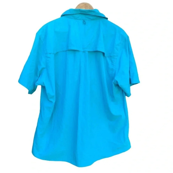 WORLDWIDE Sportsman size 2XL button down shirt, turquoise - Picture 2 of 5